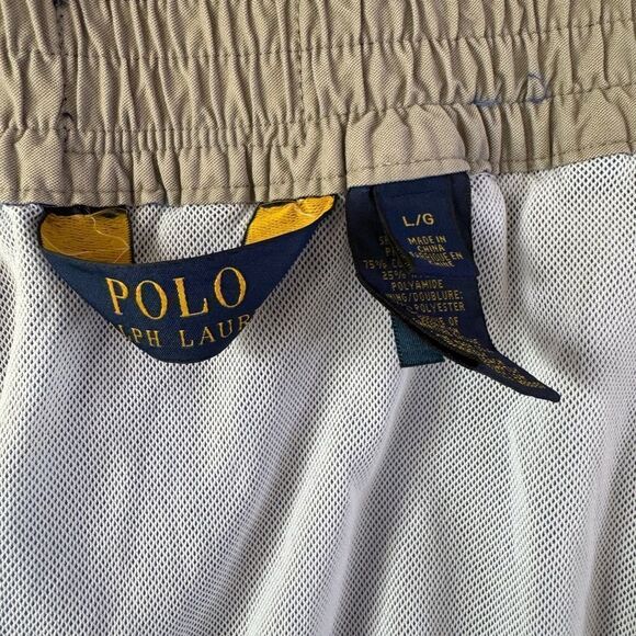 Vintage Polo Ralph Lauren Big Pony Swim Trunks Men’s Large Mediterranean Blue - Picture 8 of 8